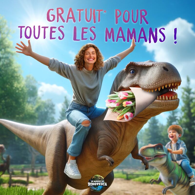 Entrée dinopedia-parc gratuit pour les mamans