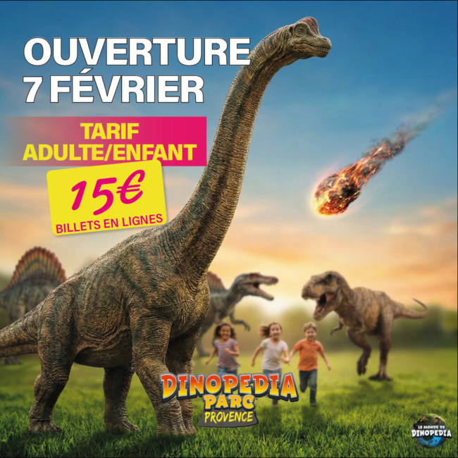 Dinopedia-Parc Provence rouvre ses portes le 7 février 2026