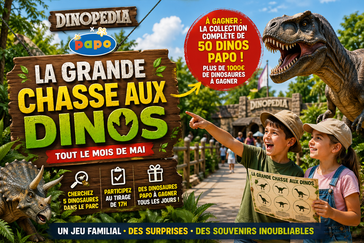 La Grande Chasse aux Dinos arrive chez Dinopedia avec Papo