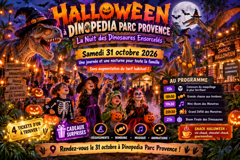 Halloween ensorcelé à Dinopedia Parc